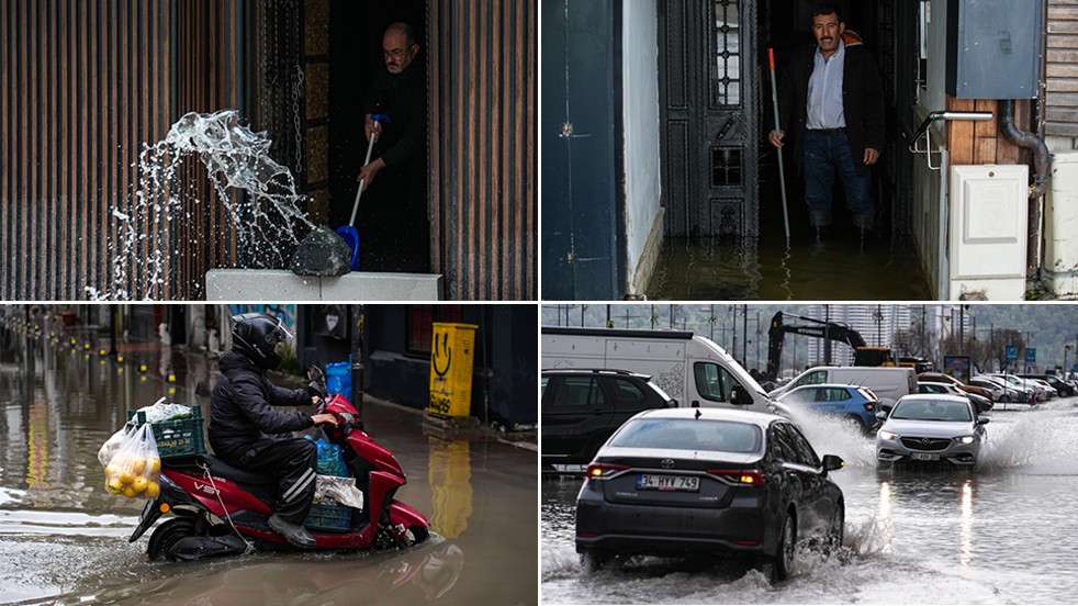 Burası CHP’nin yıllardır yönettiği İzmir! Yağmur yağdı, ev ve işyerlerini su bastı