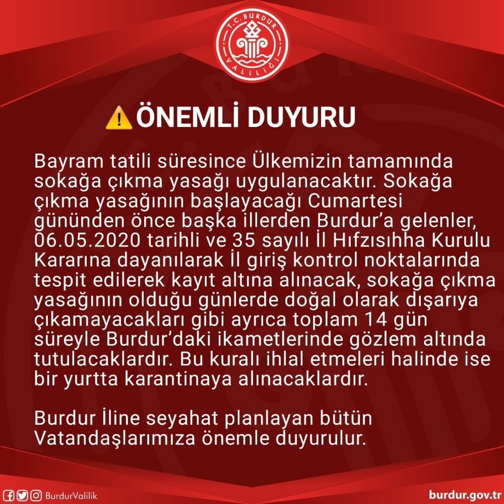 Burdur Valisi: 