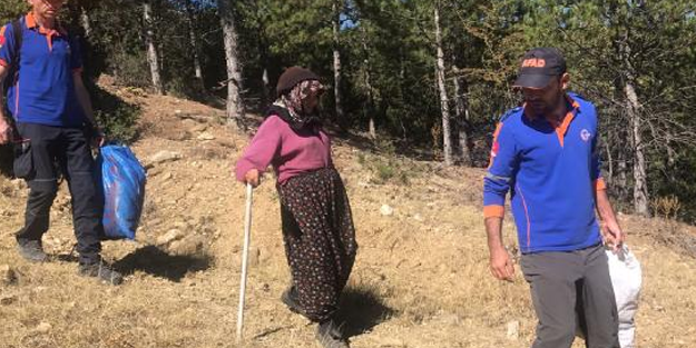 Burdur'da dün kaybolan yaşlı kadın, ormanda bulundu