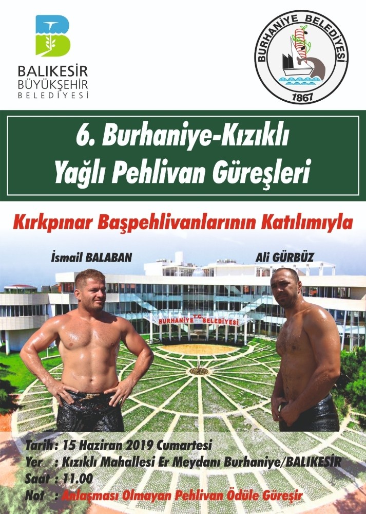 Burhaniye’de Kızıklı Yağlı Güreşleri 15 Haziranda yapılacak 