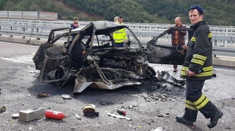 Bursa-İstanbul otobanında feci kaza! 2 kişi yanarak öldü…
