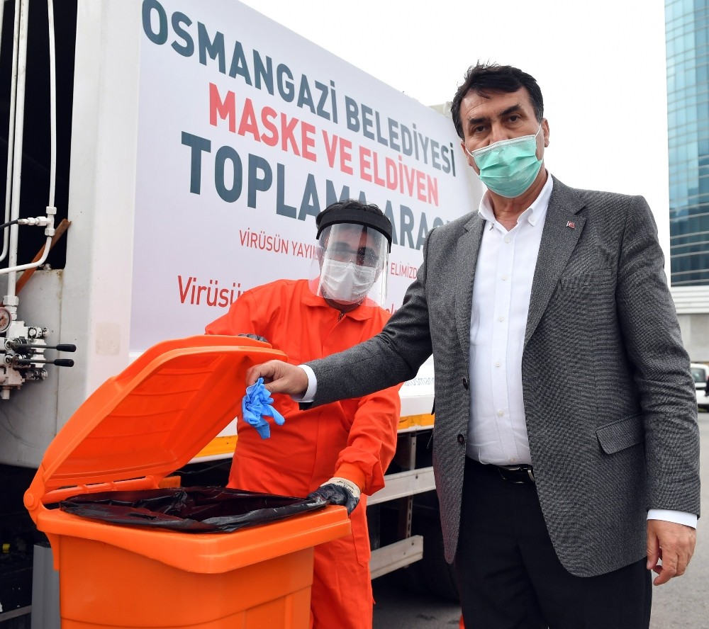 Bursa’da atık maske ve eldivenler için özel ekip kuruldu 