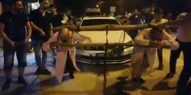 Bursa'da damada görülmemiş eziyet! Boyunduruk takıp araç çektirdiler