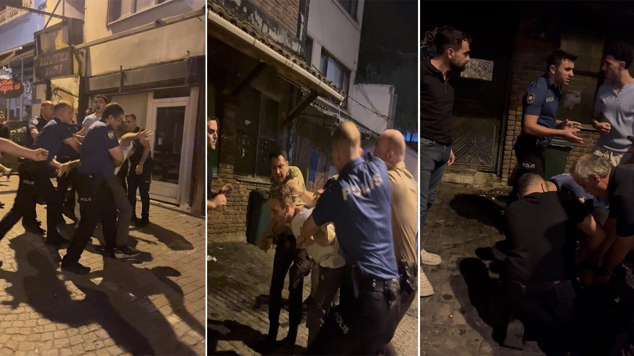 Bursa'da durmayan kavgaya polisten biber gazlı müdahale