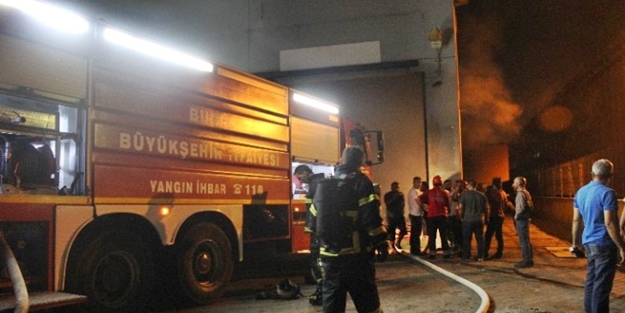 Bursa'da fabrika yangını!