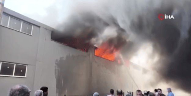 Bursa'da fabrika yangını