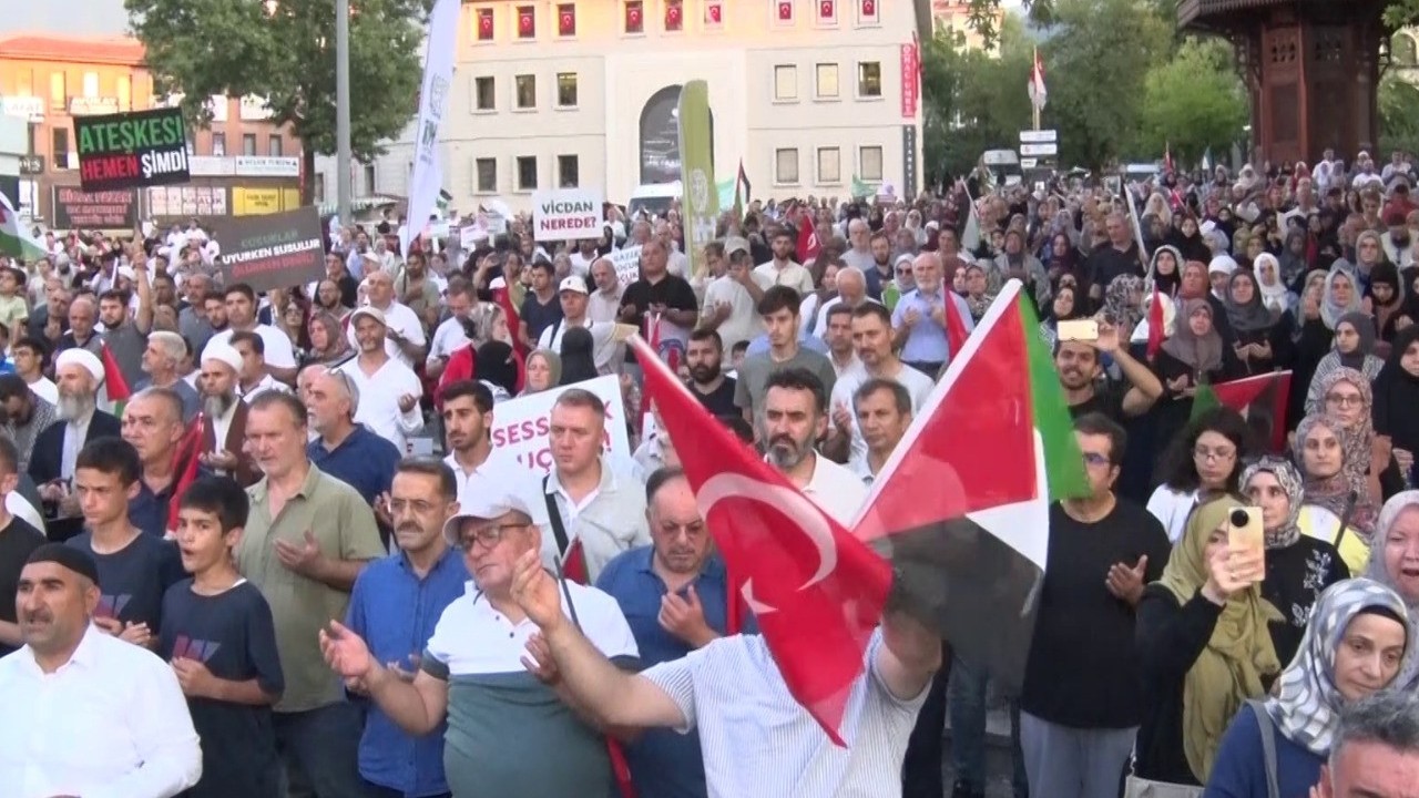 Bursa’da Gazze için ‘Vicdan Yürüyüşü’