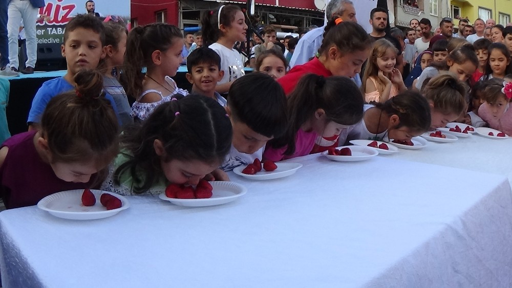 Bursa’da ilki düzenlenen Çilek Festivali yoğun ilgi gördü 