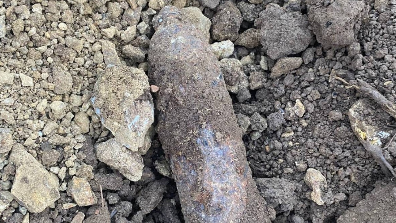 Bursa'da kazı sırasında top mermisi bulundu!