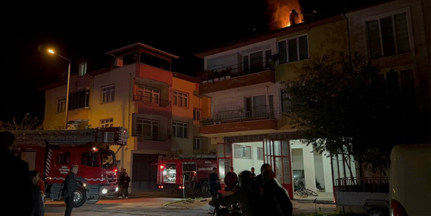 Bursa’da korkutan baca yangını