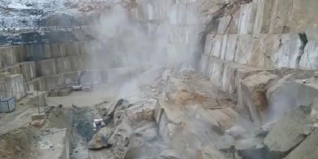 Bursa'da mermer ocağı böyle çöktü