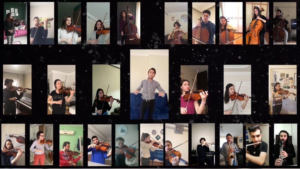 Bursa’da, orkestradan video konferansla konser 