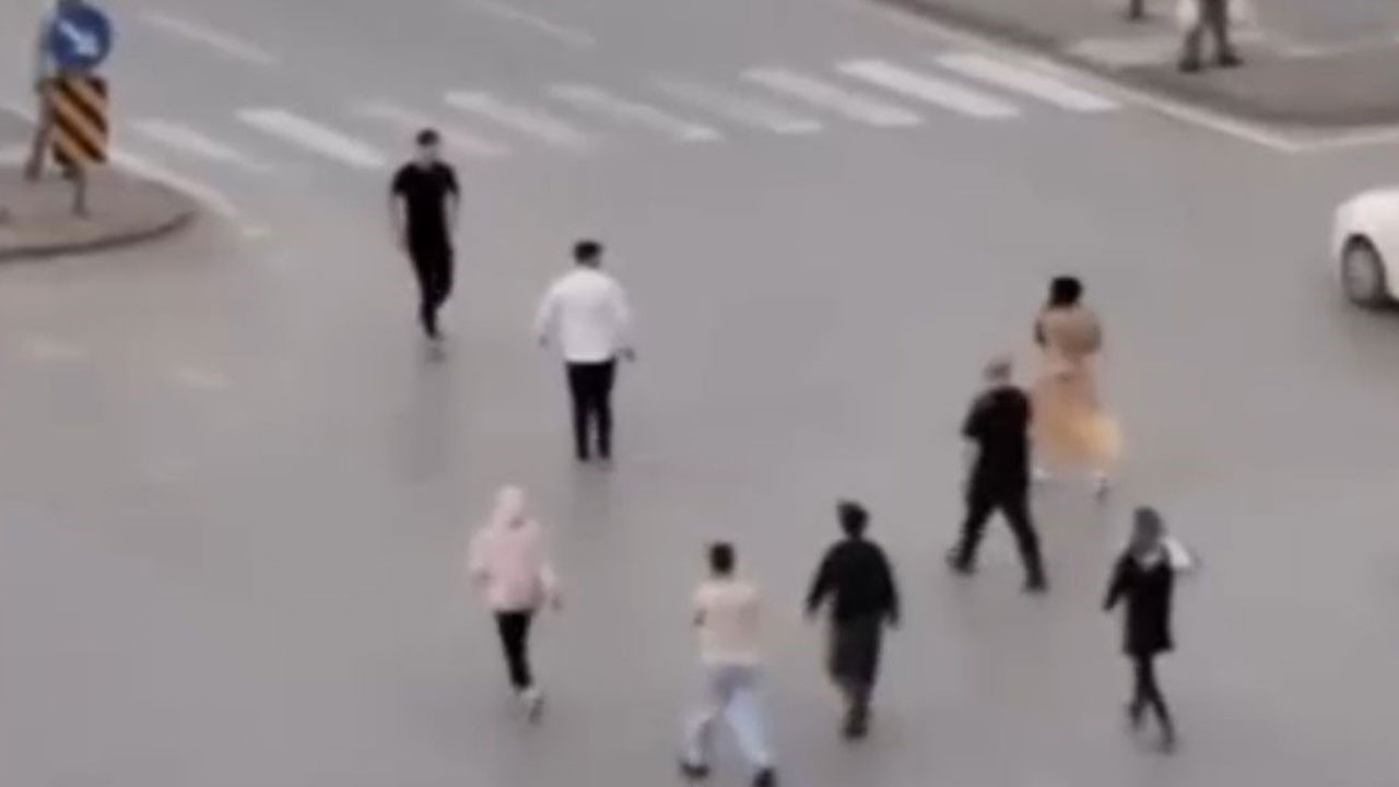 Bursa'da trafiği felç eden kavga!