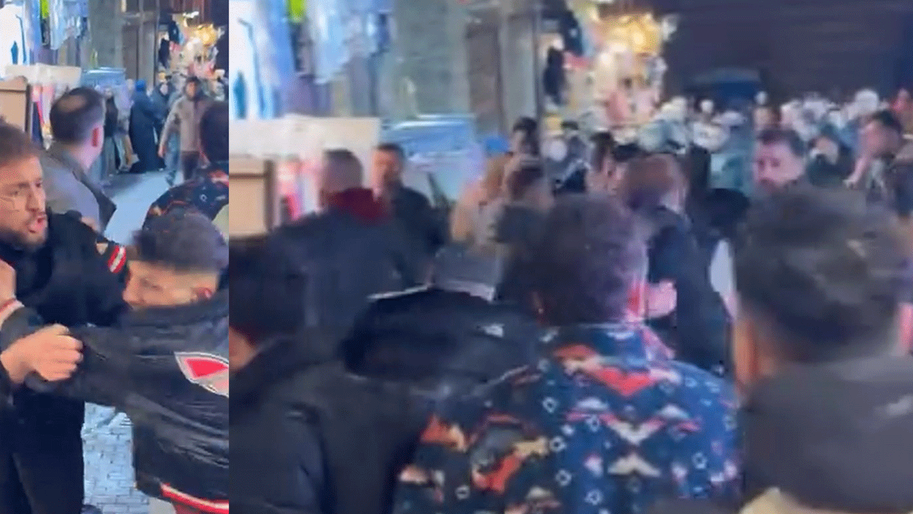 Bursa'da utandıran görüntüler: Onlarca kişi birbirine girdi!