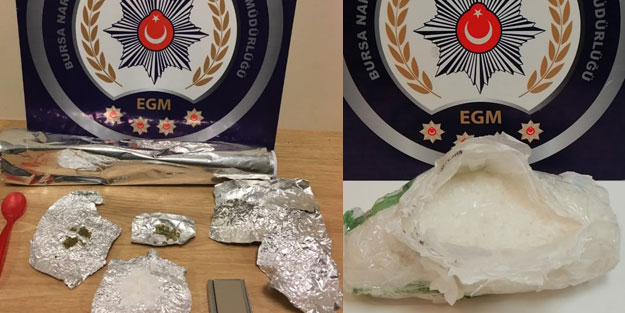 Bursa'da uyuşturucu operasyonu: Tam bir kilo 300 gram...