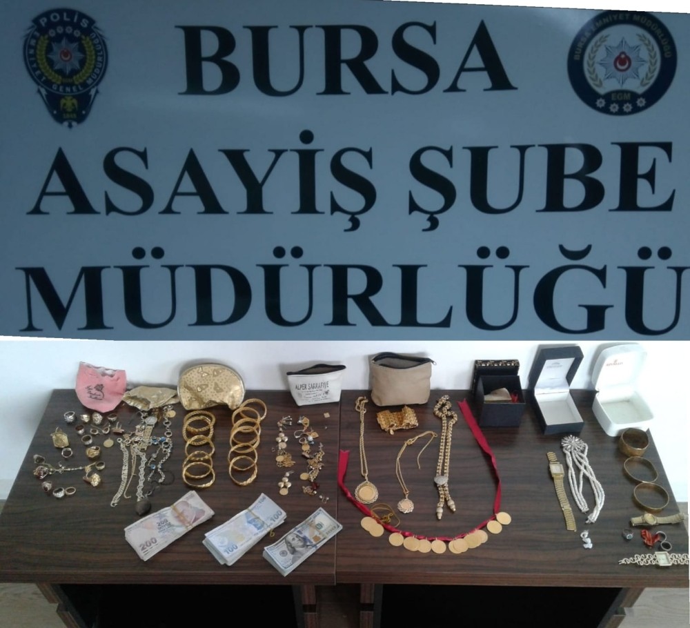Bursa’da yatak odası hırsızları yakalandı 