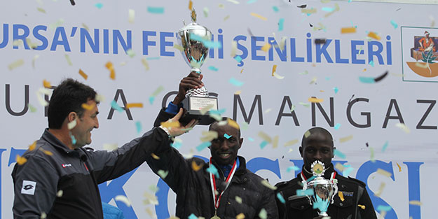 Bursa'daki tarihi maratona Kenyalı damgası