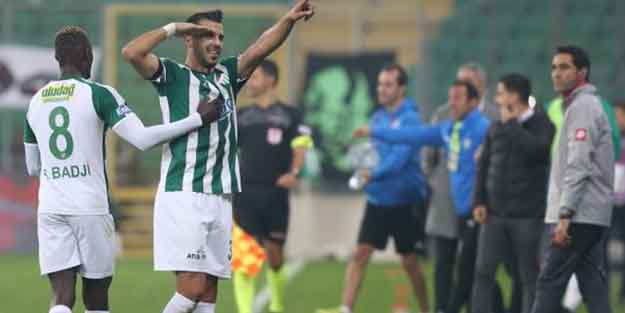 Bursaspor ilk yarıda galibiyete uzandı