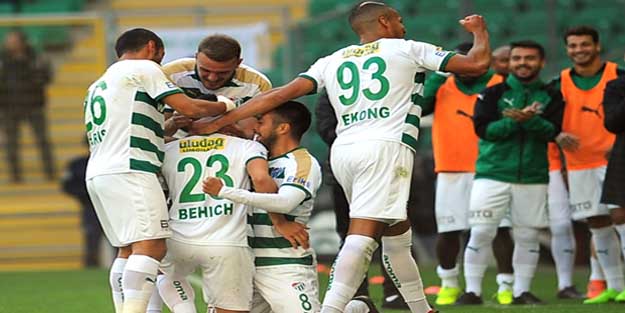 Bursaspor sahasında Karabükspor'u mağlup etti