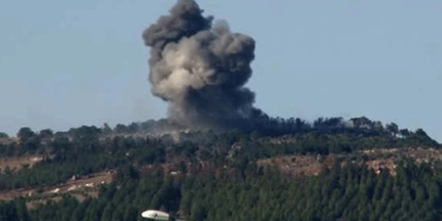 Burseya Dağı'nda beton kuleler bombalanıyor