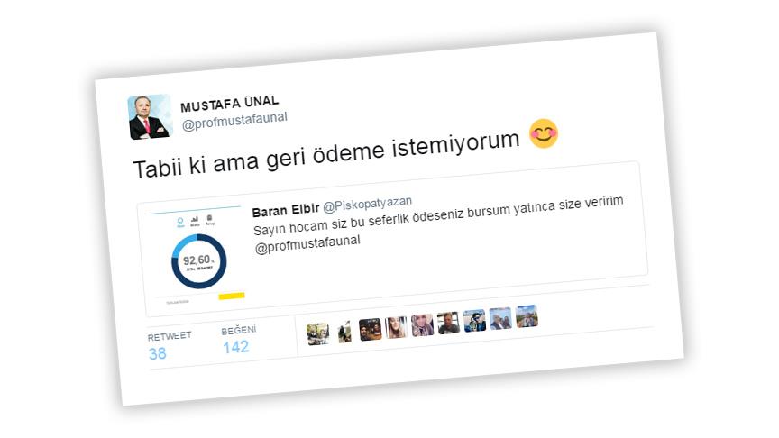 'Bursum yatınca öderim hocam!'