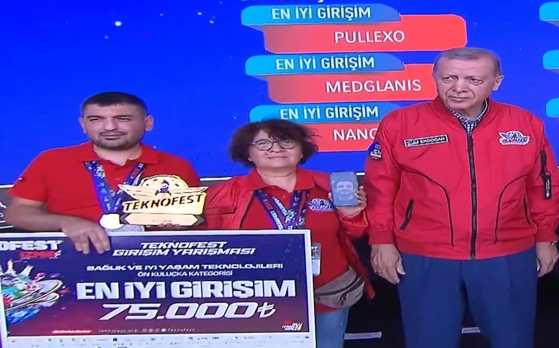 BUÜ’nün giyilebilir cihaz projesi, TEKNOFEST’ten birincilik ödülüyle döndü