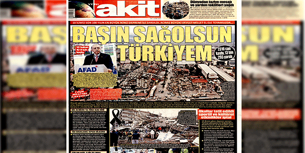 Büyük depremin acısını gazeteler böyle gördü
