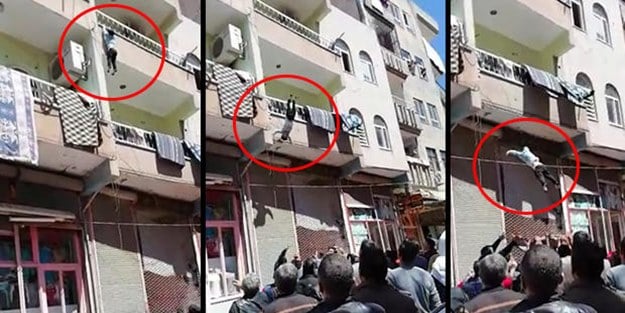 Büyük korku yaşattı: Vatandaşlar havada yakaladı