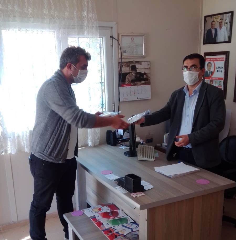Büyükşehirden muhtarlara hijyen paketi 