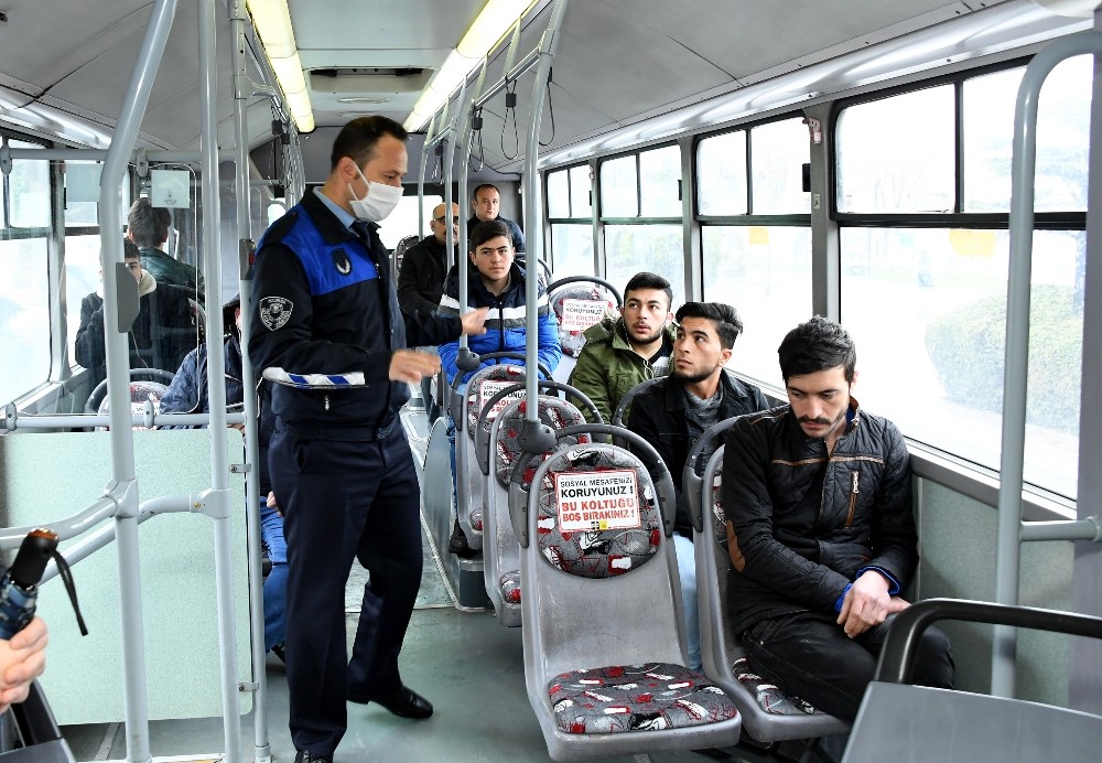 Büyükşehir’den toplu ulaşımda sosyal mesafeye dikkat edelim uyarısı 