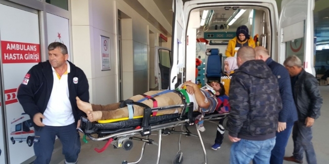1. kattan düşen işçi yaralandı