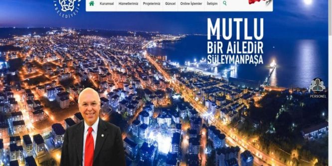 Süleymanpaşa Belediyesi’nin internet sitesi yenilendi