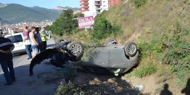 Gemlik Jandarma rampasında kaza: 2 yaralı