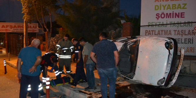 Kontrolden çıkan araç takla attı: 1 yaralı