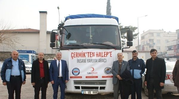 Diyarbır Çermik’ten Halep’e yardım