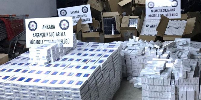 3 bin 400 karton kaçak sigara ele geçirildi