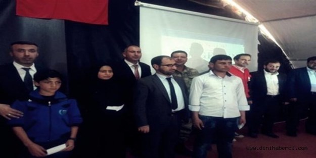 Çadır kentte Kur'an okuma yarışması