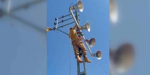 Çadır mescitlere ramazan ayı dolayısıyla ses sistemi kuruldu