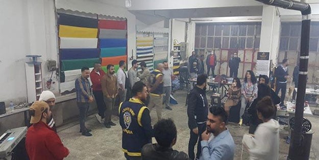 Çadır üretilen depoda parti yapıp canlı yayınladılar, on binlerce lira ceza yediler