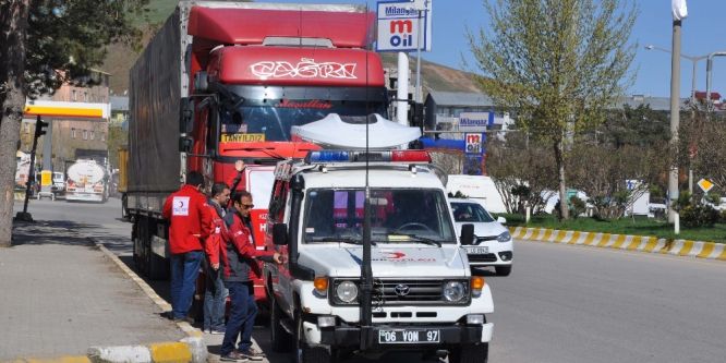 Kızılaydan Halep’e yardım malzemesi