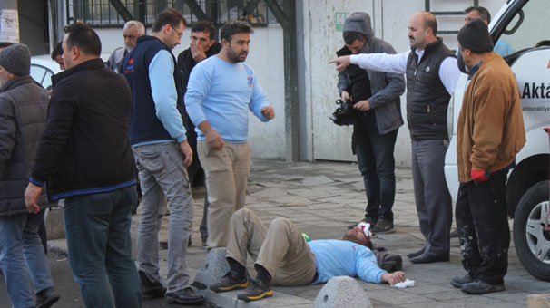 Çağlayan’da nakliye sepetinden düşerek yaralanan işçi yerde sigara içti