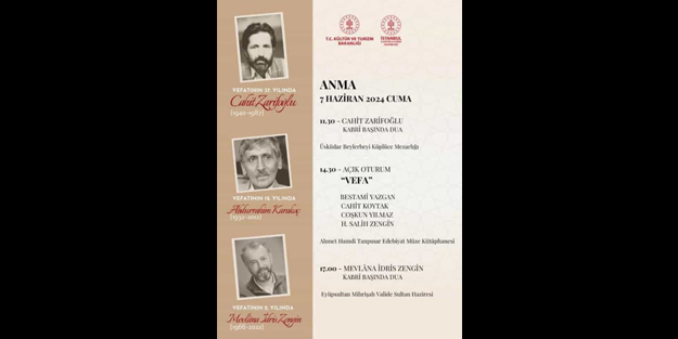 Cahit Zarifoğlu, Abdurrahim Karakoç ve Mevlâna İdris Zengin Anma Programı