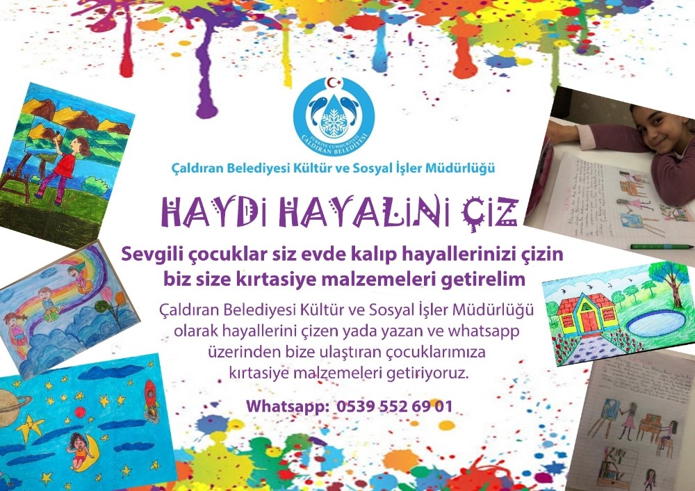 Çaldıran Belediyesinden ‘Haydi Hayalini Çiz’ etkinliği 