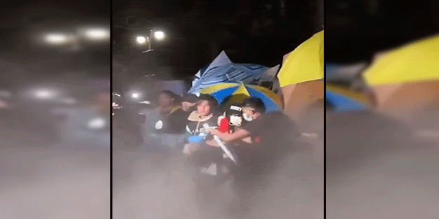 California Üniversitesi'ndeki Gazze Dayanışma Kampı'na yüzü maskeli siyonist yanlılarından saldırı!