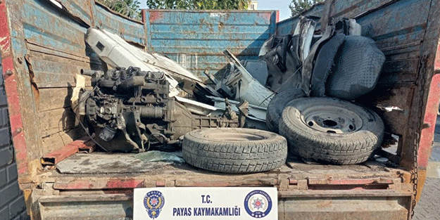 Çalınan otomobilden geriye bu parçalar kaldı!