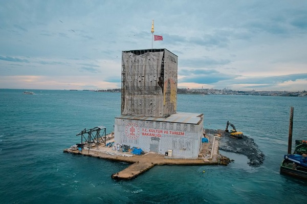 Çalışmalarda sona yaklaşıldı! İşte, Kız Kulesi'nin son hali