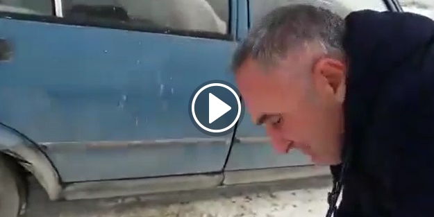 Çalışmayan arabasına yaptığı şeye şok olacaksınız!