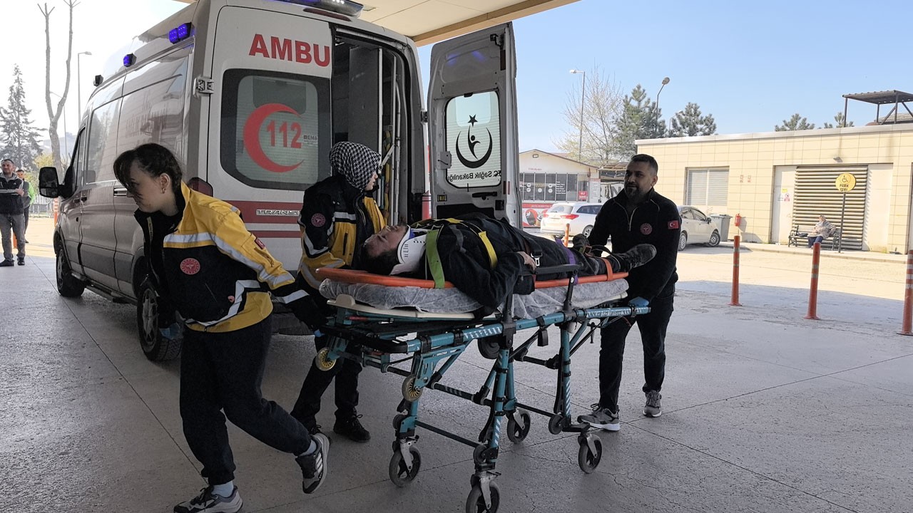 Cam takarken zemine çakıldı