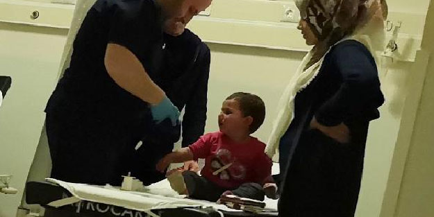 Çamaşır suyu içen minik Erva, hastaneye kaldırıldı