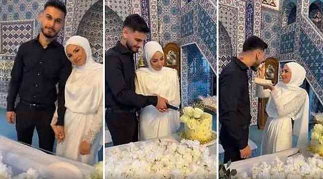 Camide nikah kıyıp pasta kesmişlerdi! O görüntülere sert tepki